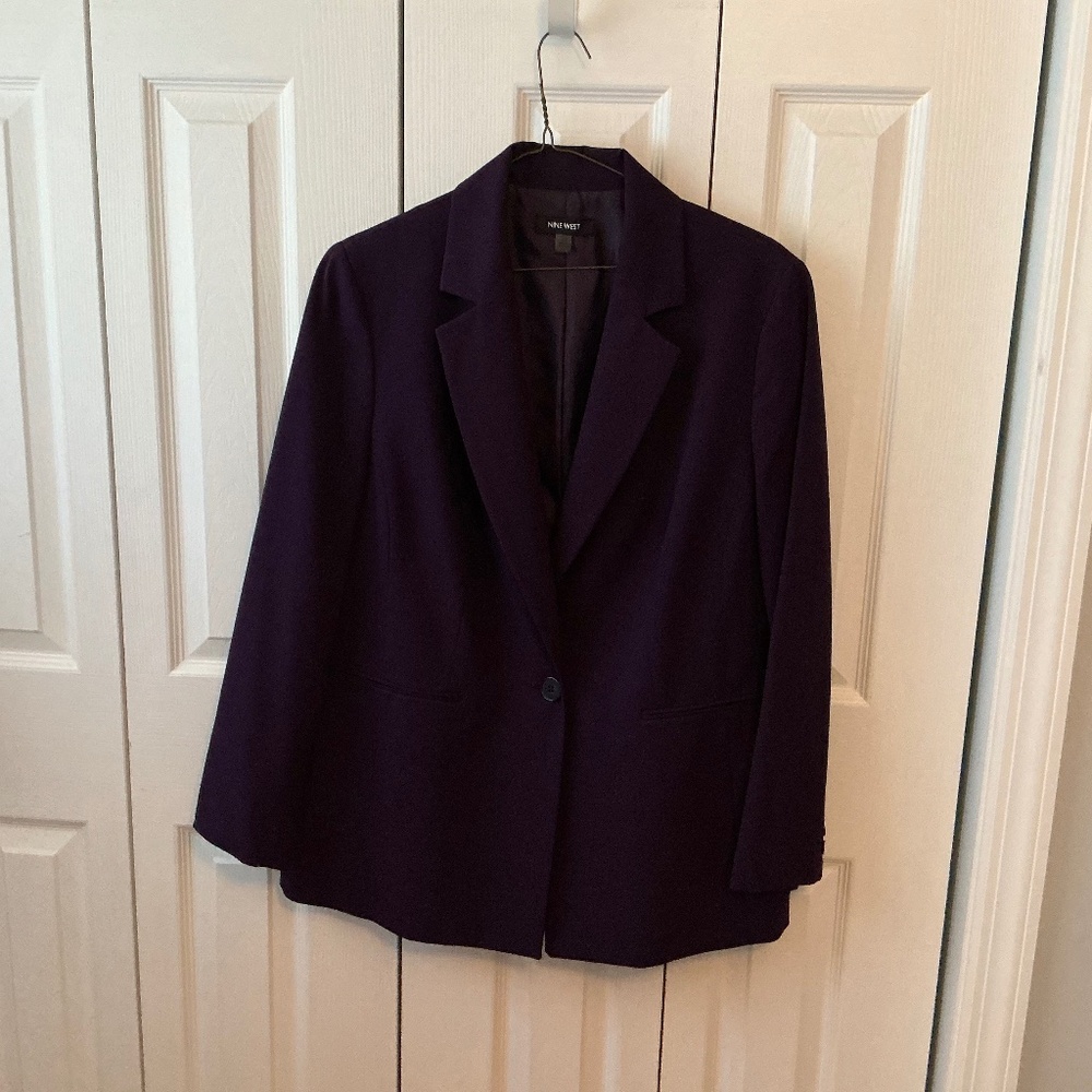 Nine West Womens Purple Blazer